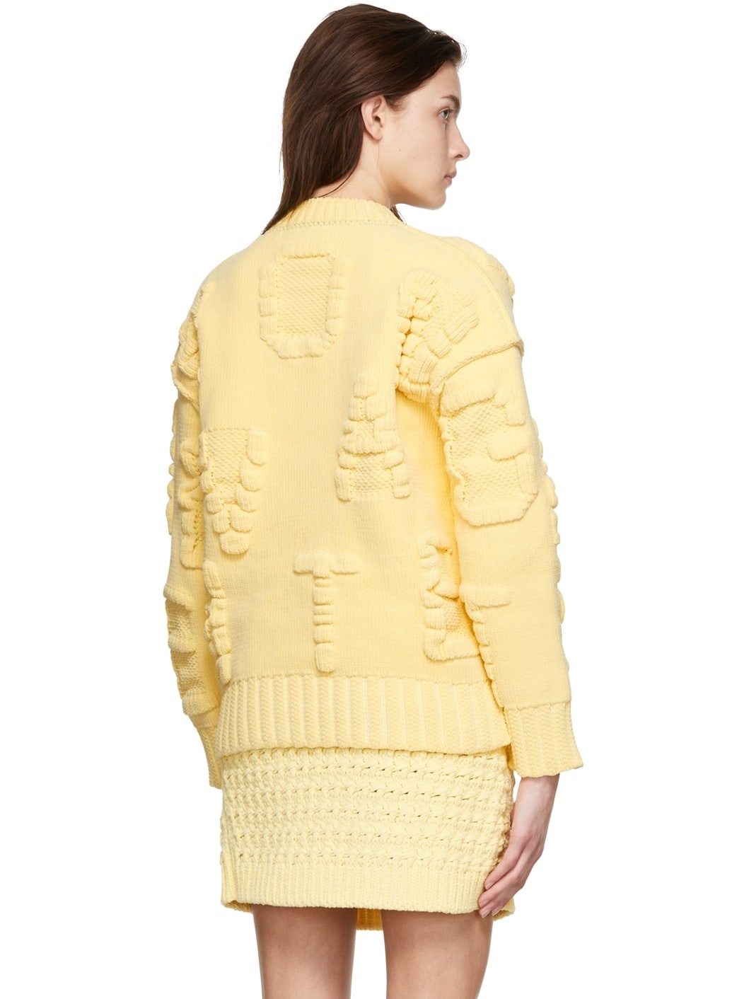 Yellow Alphabet Chenille Sweater - 3