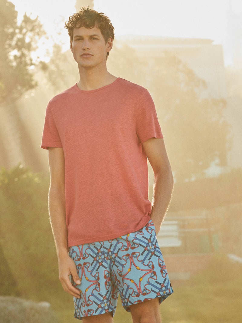 Men's T-Shirt Jordan Linen Soft Red - 3