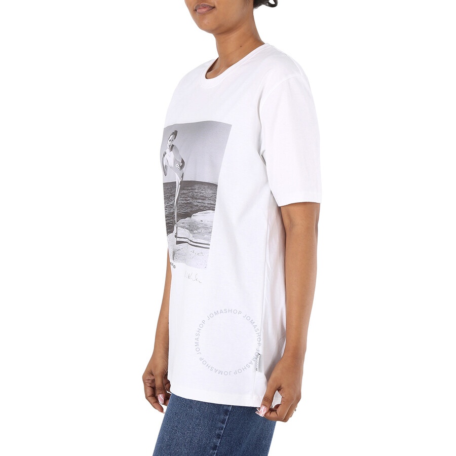 Wolford Ladies Short-sleeve Newton Cotton T-Shirt - 5