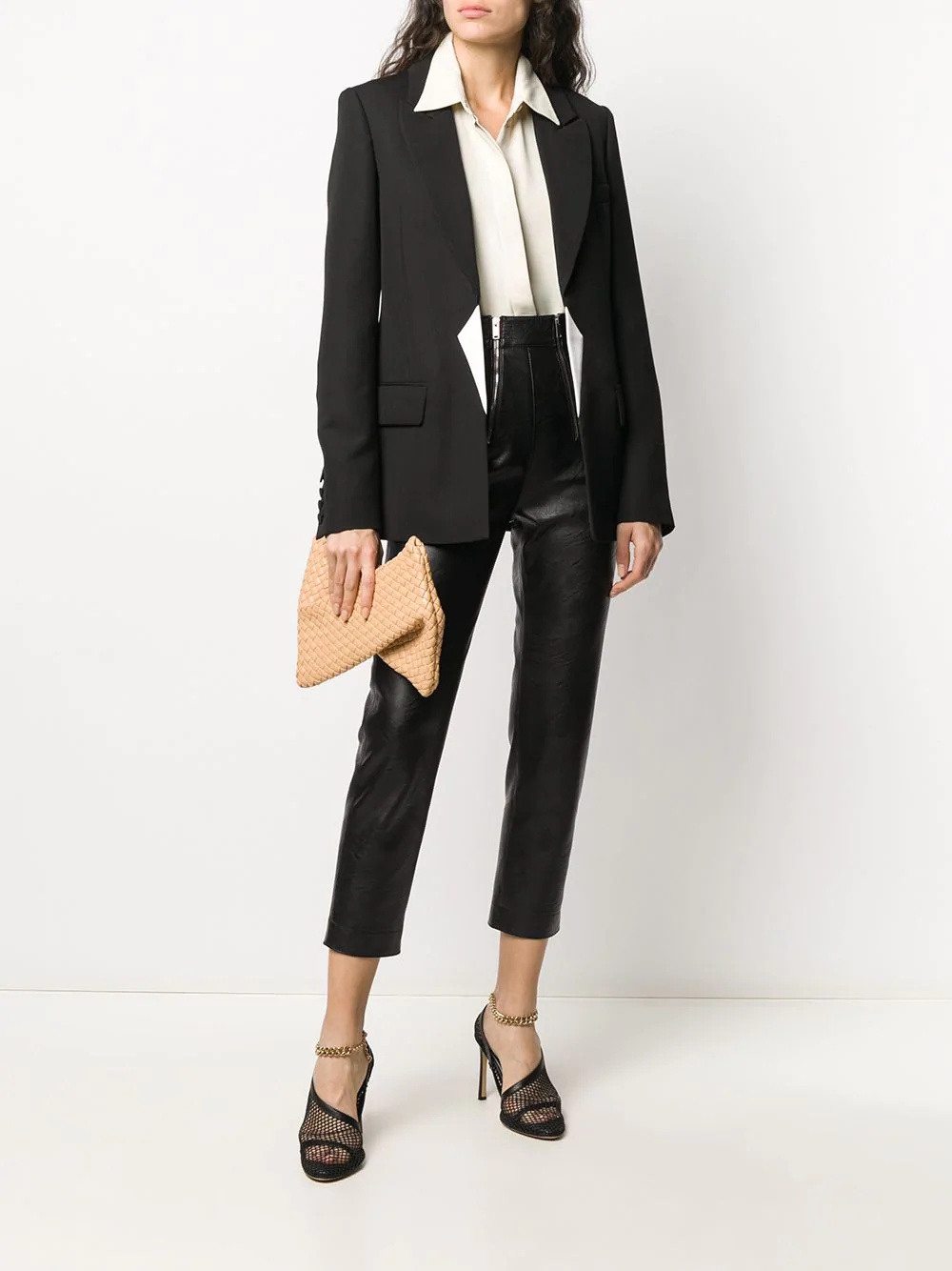 contrast trim blazer - 2