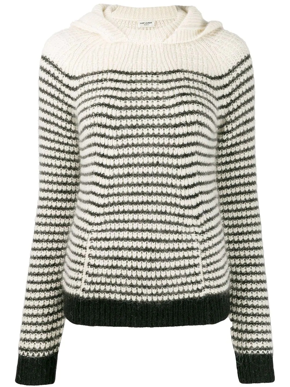 hooded stripe jumper - 1