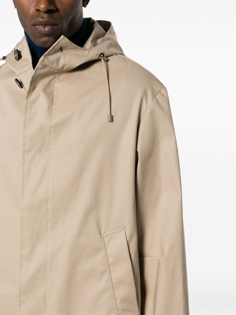 Wolfson hooded trench coat - 5