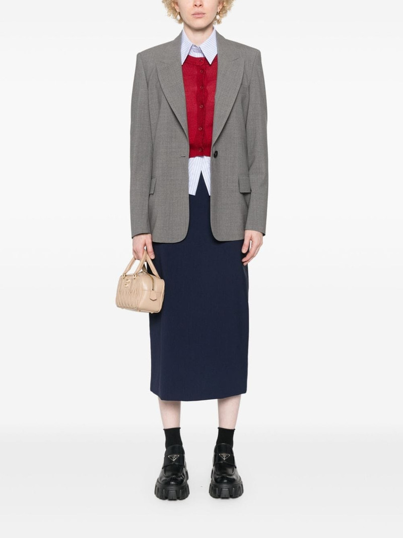 MSGM logo-jacquard midi skirt outlook