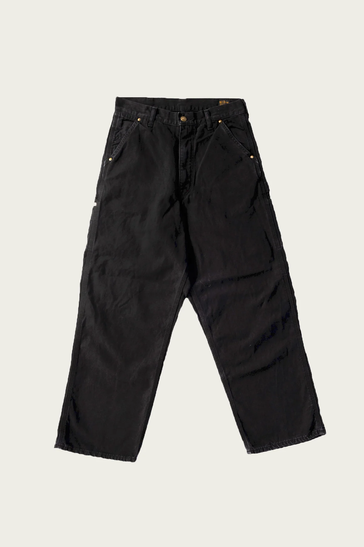 Dad's Fit Oxford Painter Pants - Black - 1