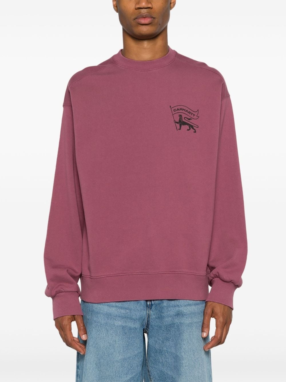 Stamp cotton sweatshirt - 3