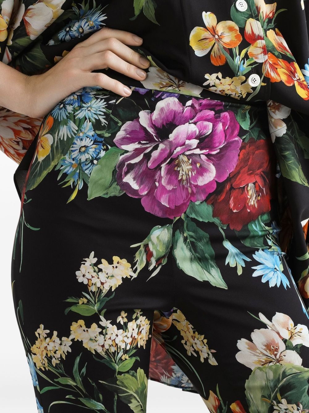 floral-print leggings - 4