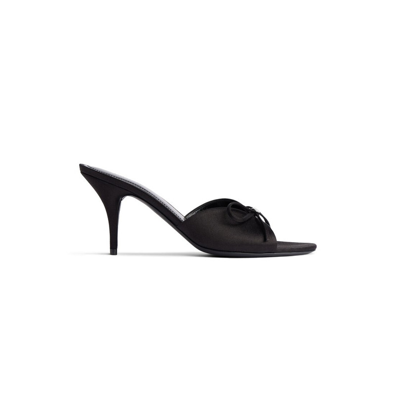Women's Knife Bow 80mm Sandal in Black/silver - 1