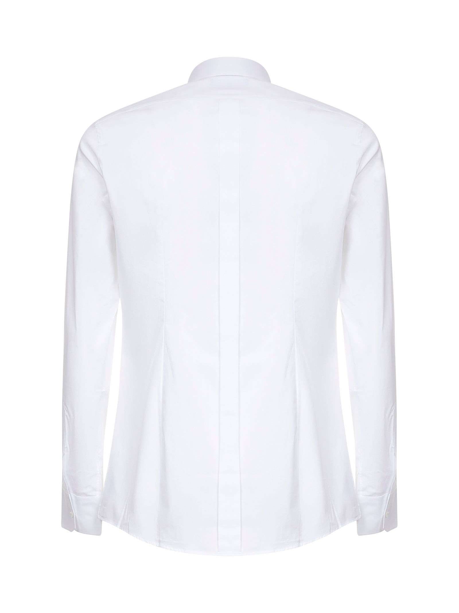 White stretch cotton poplin Gold shirt - 2