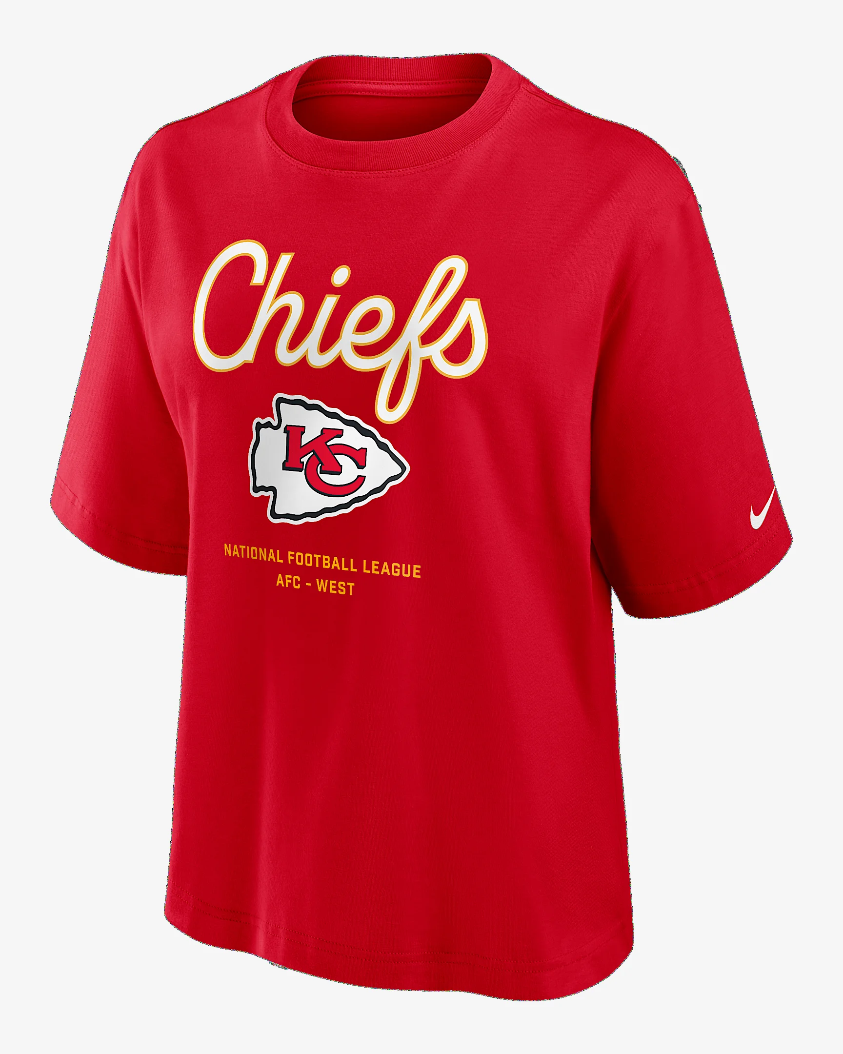 Kansas City Chiefs Essential Script Boxy Women's Nike NFL T-Shirt - 1