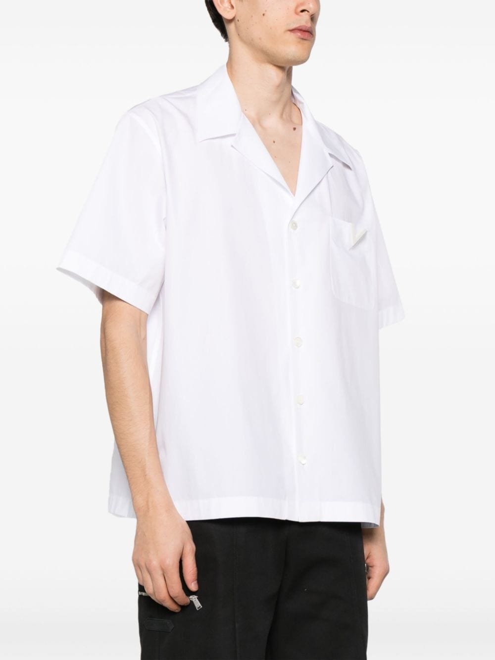V-logo cotton shirt - 3