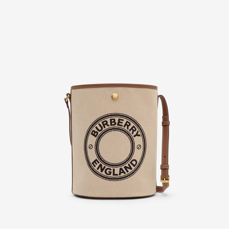 Logo Graphic Canvas Bucket Bag 1
