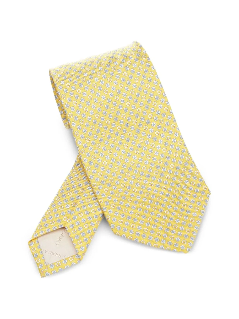 floral-print silk tie - 1