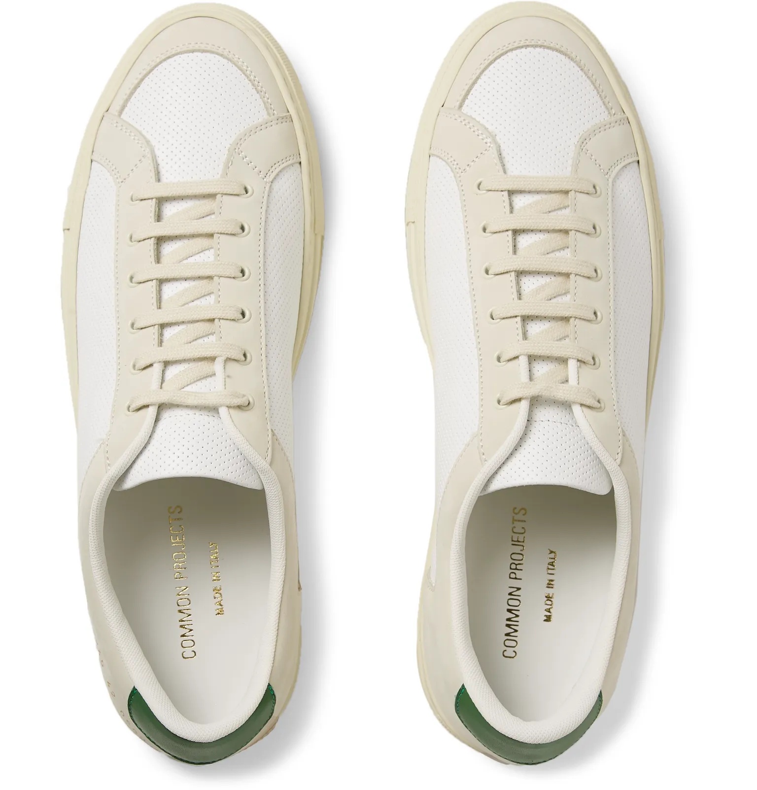 Retro '70s Perforated Leather and Nubuck Sneakers - 8