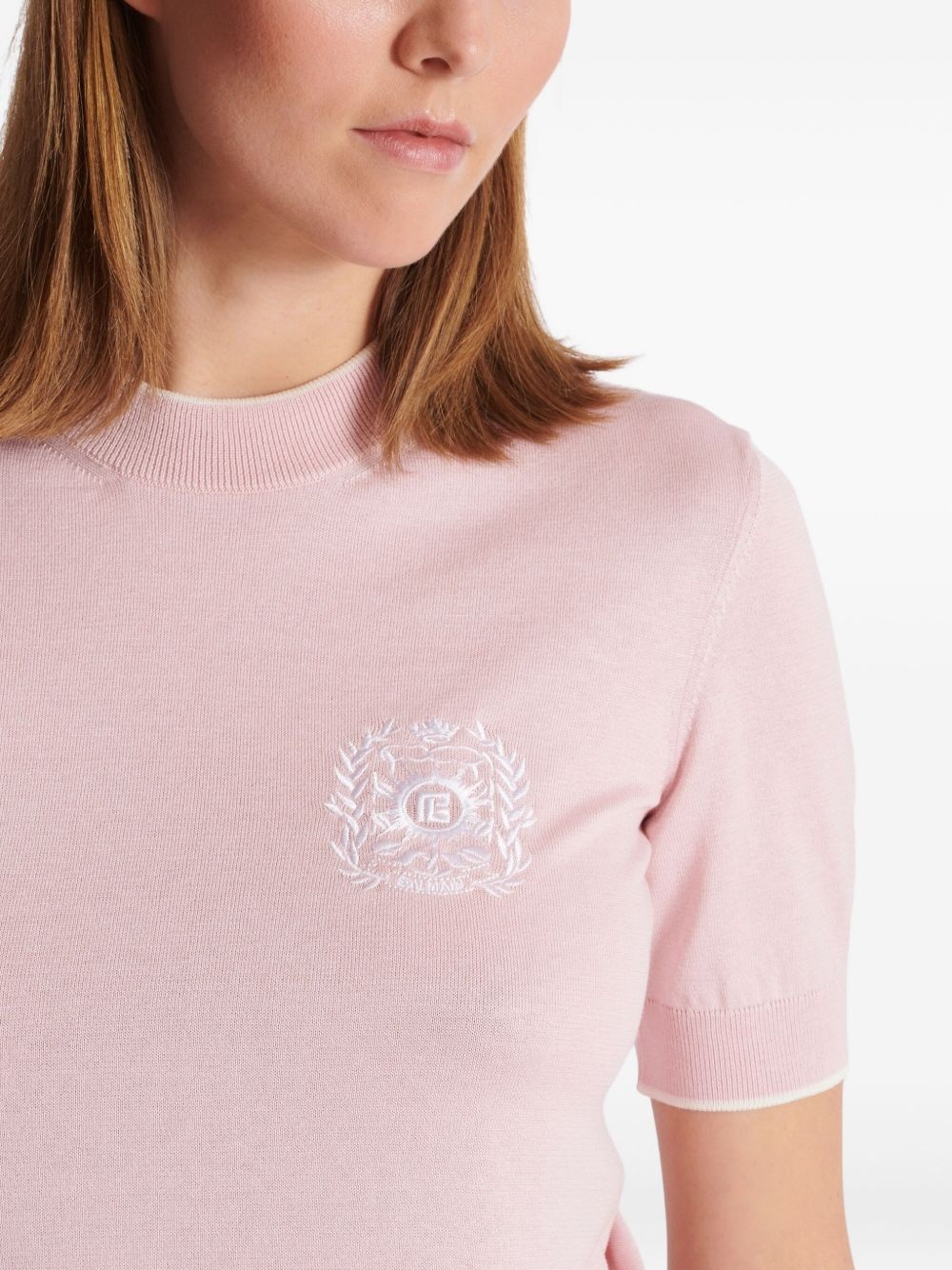 Emblème-embroidered T-shirt - 7