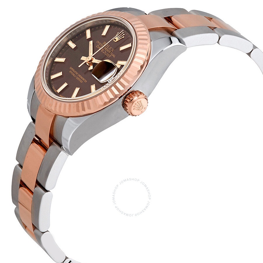 Rolex Datejust Chocolate Dial Ladies Steel and 18K Everose Gold Watch 279171CHSO - 2