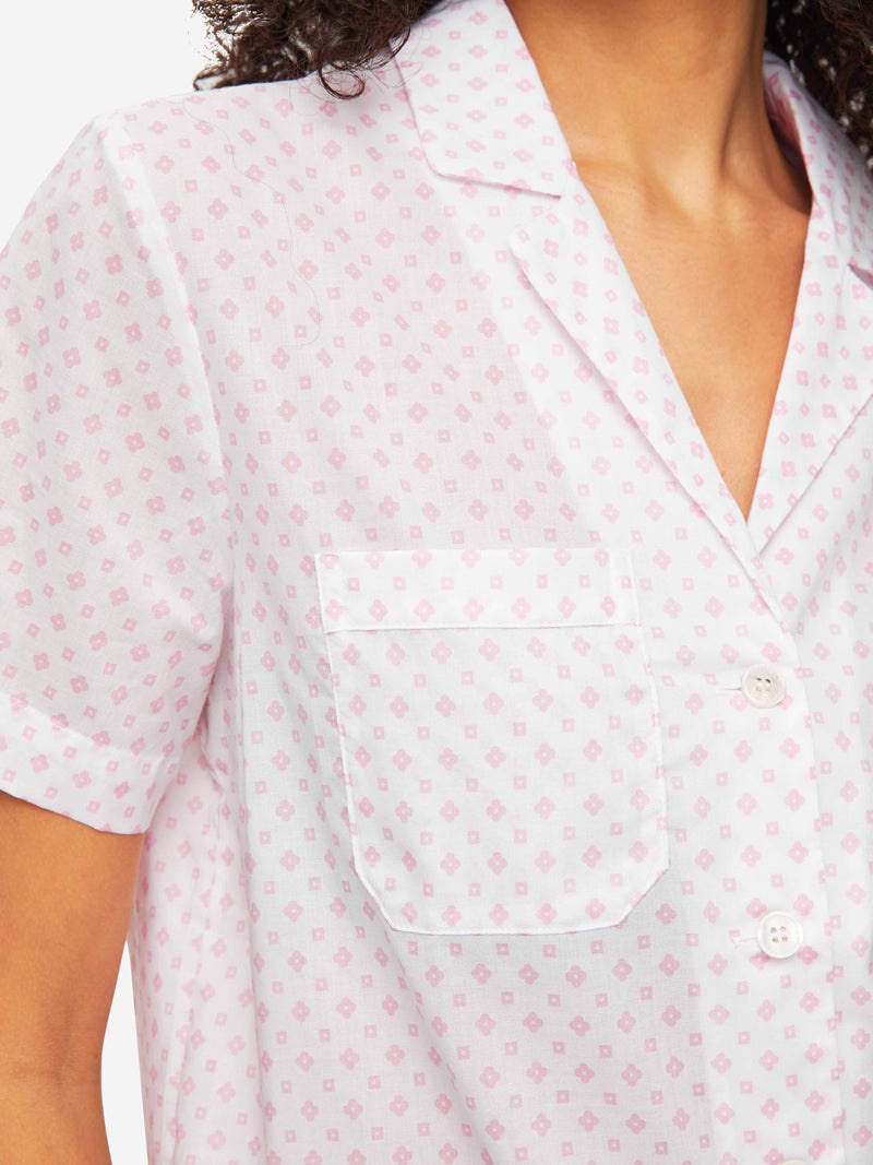 Women's Short Pyjamas Nelson 92 Cotton Batiste Pink - 2