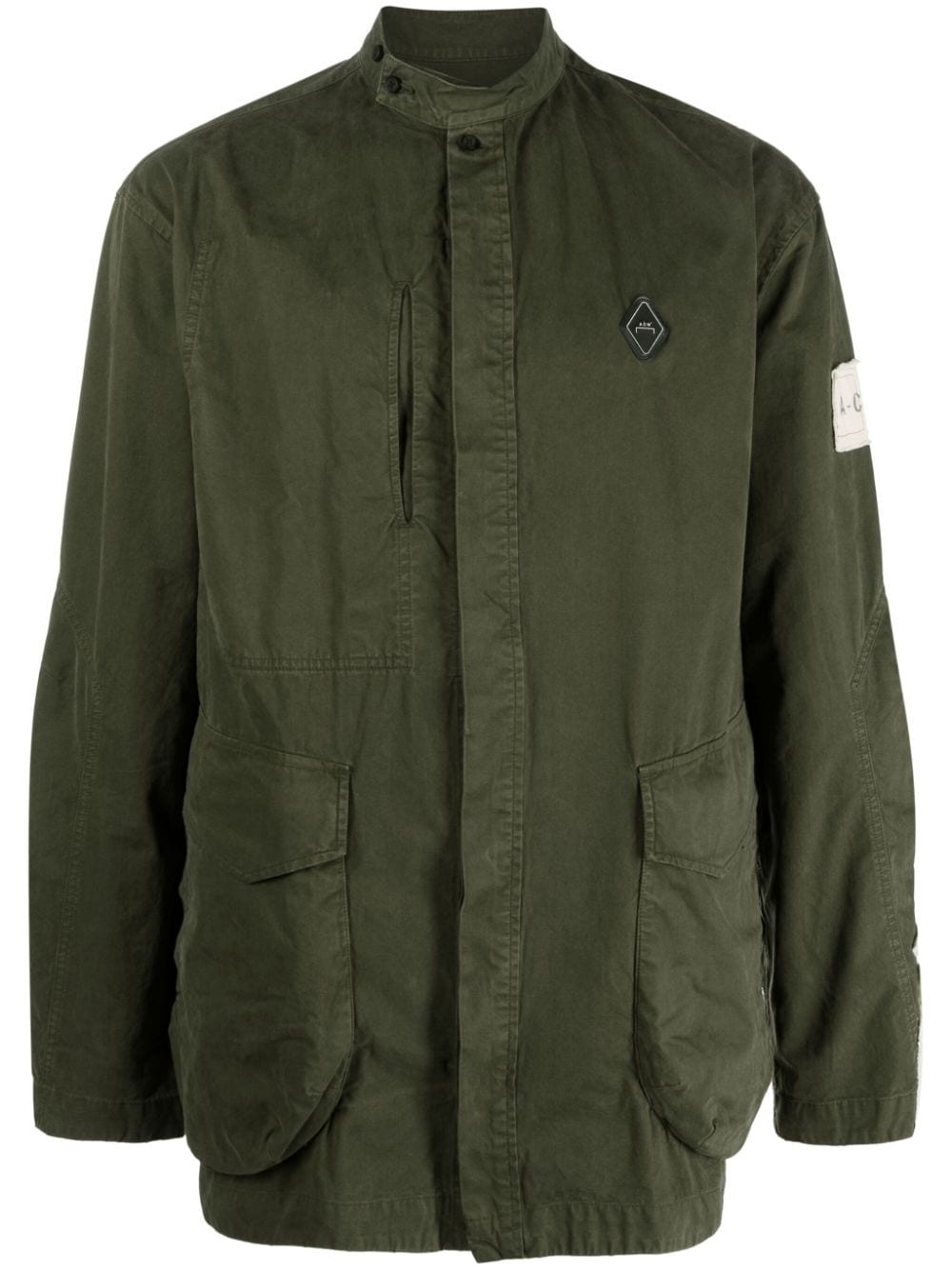 Ando logo-plaque cargo shirt - 1