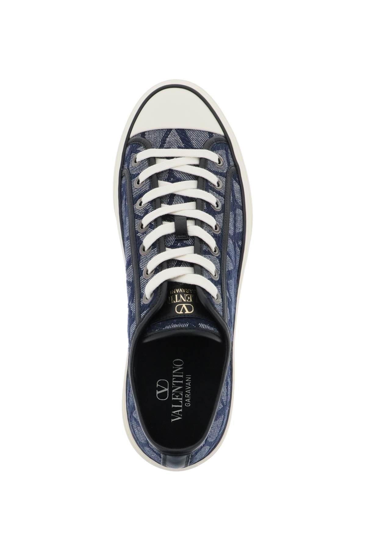 Totaloop low-top sneakers in denim-effect Toile Iconographe - 3