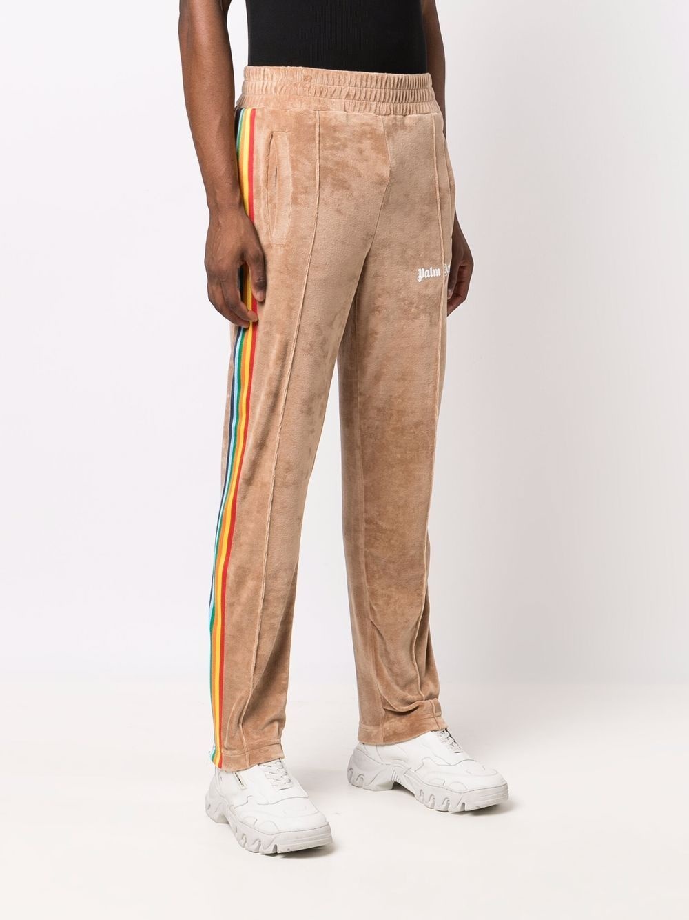 side stripe embroidered-logo track pants - 3
