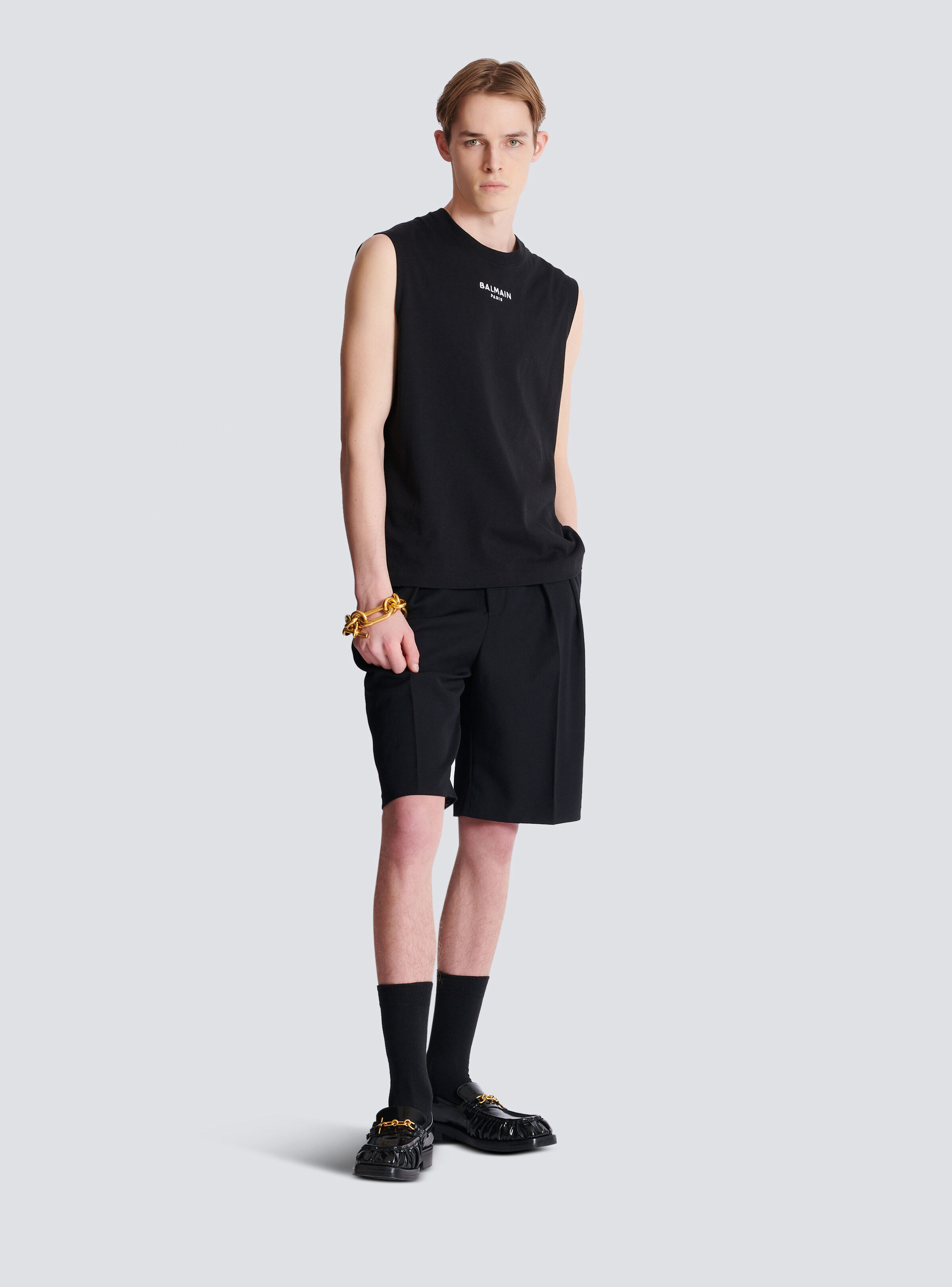 Balmain Paris embroidered vest top - 2
