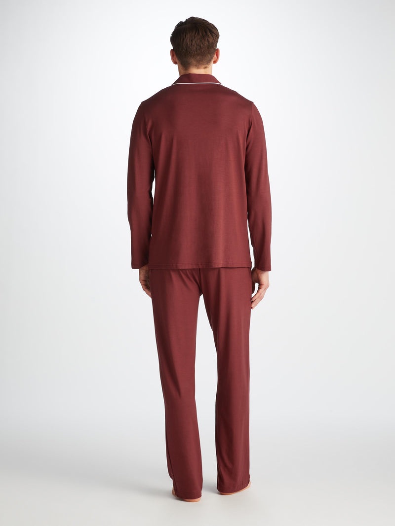 Men's Pajamas Basel Micro Modal Stretch Burgundy - 4
