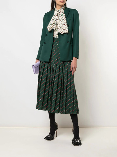 GUCCI GG Horsebit print pleated skirt outlook