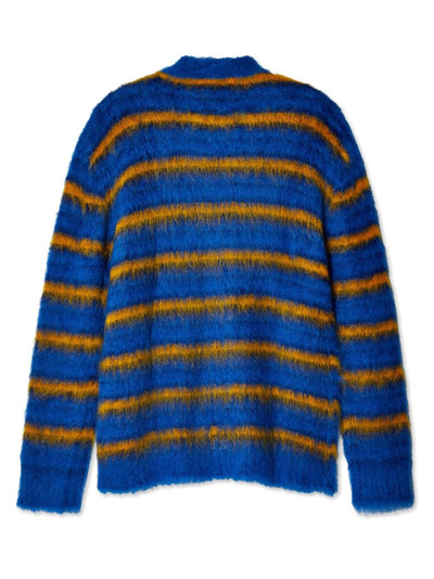 Marni mohair-blend striped cardigan outlook