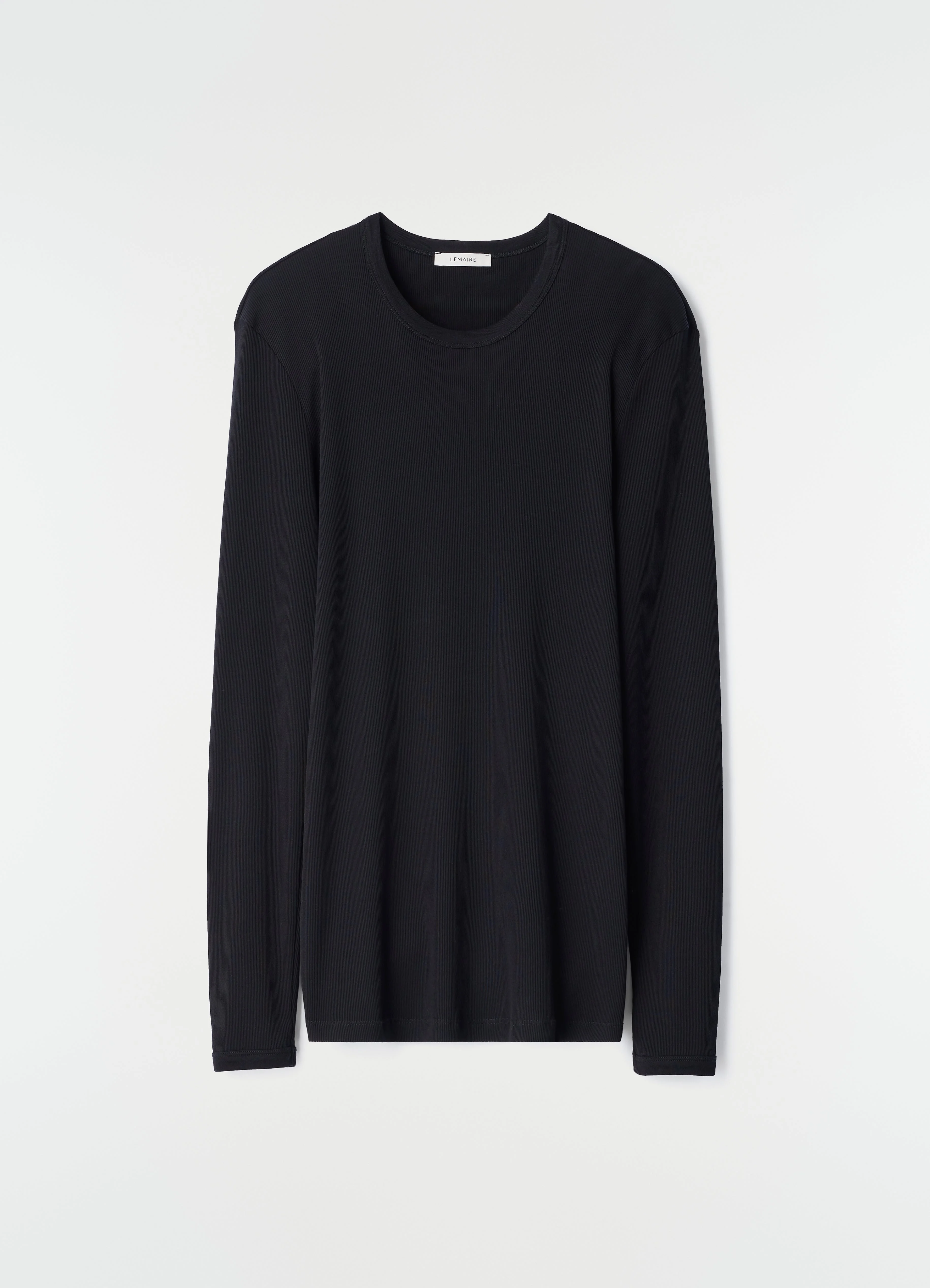 LONG-SLEEVE TOP IN RIBBED JERSEY - 1