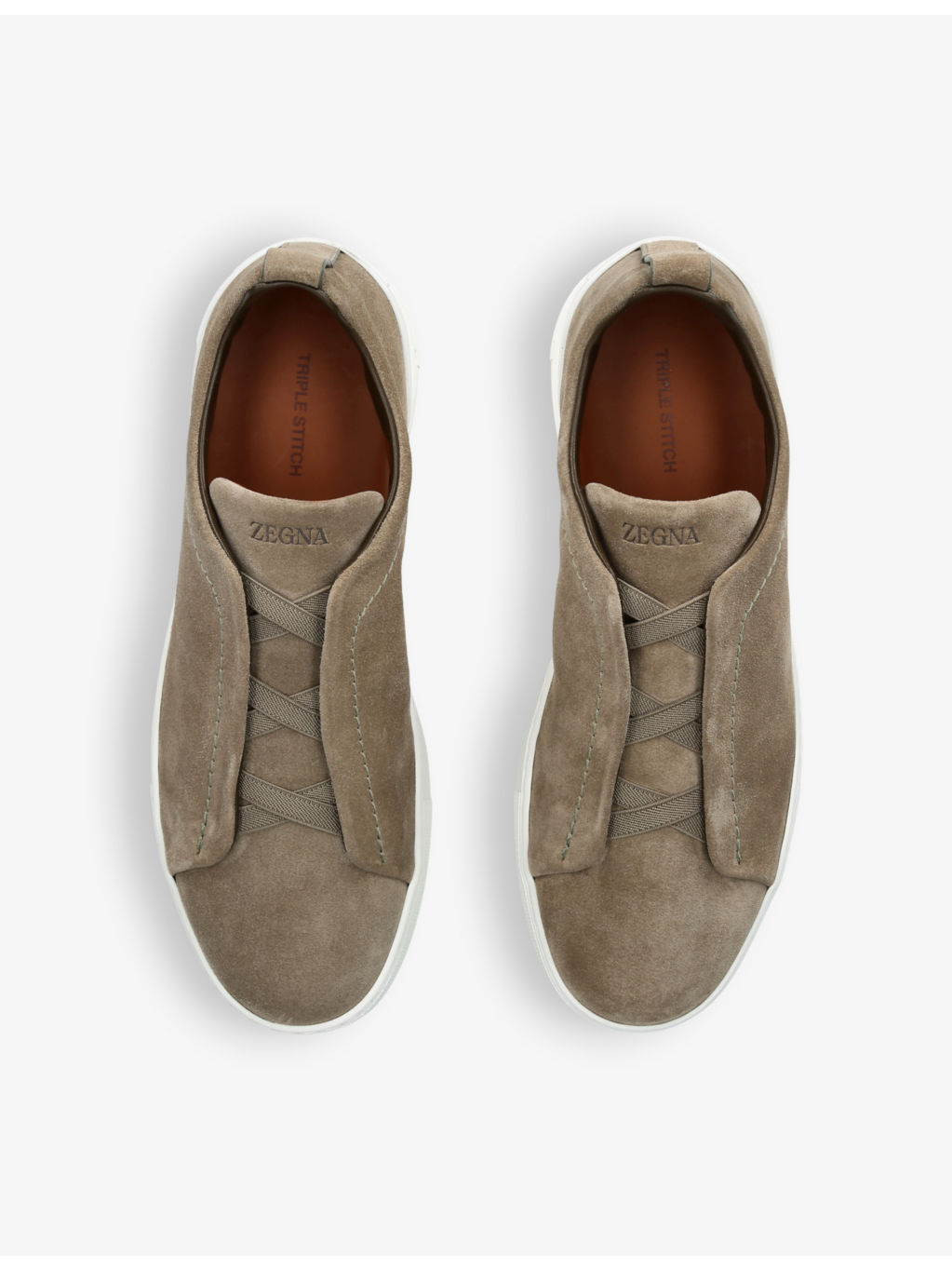 Triple Stitch panelled suede low-top trainers - 2