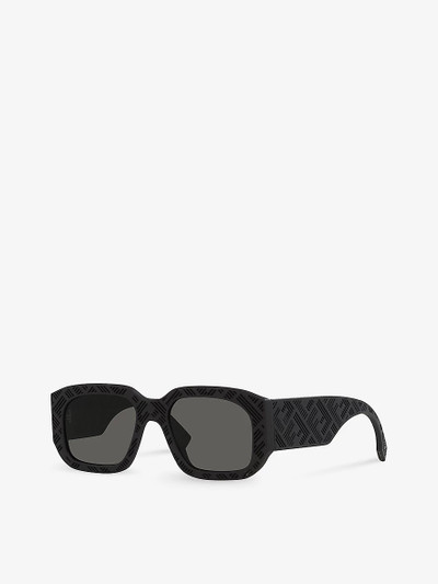 FENDI FE40113I Shadow rectangle-frame acetate sunglasses outlook