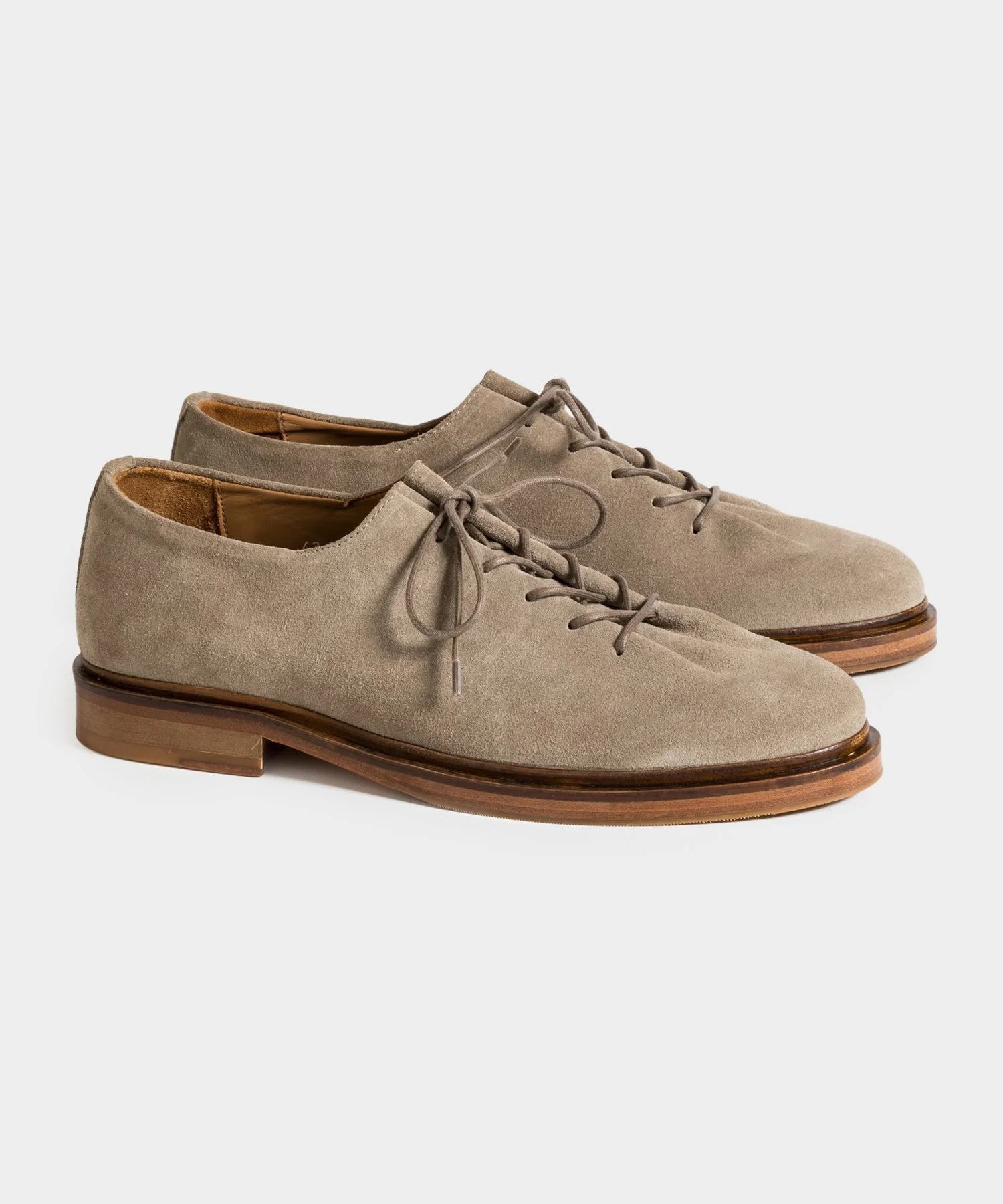 Jacques Solovière Edouard Lace-Up Dress Shoe in Beige Suede - 1