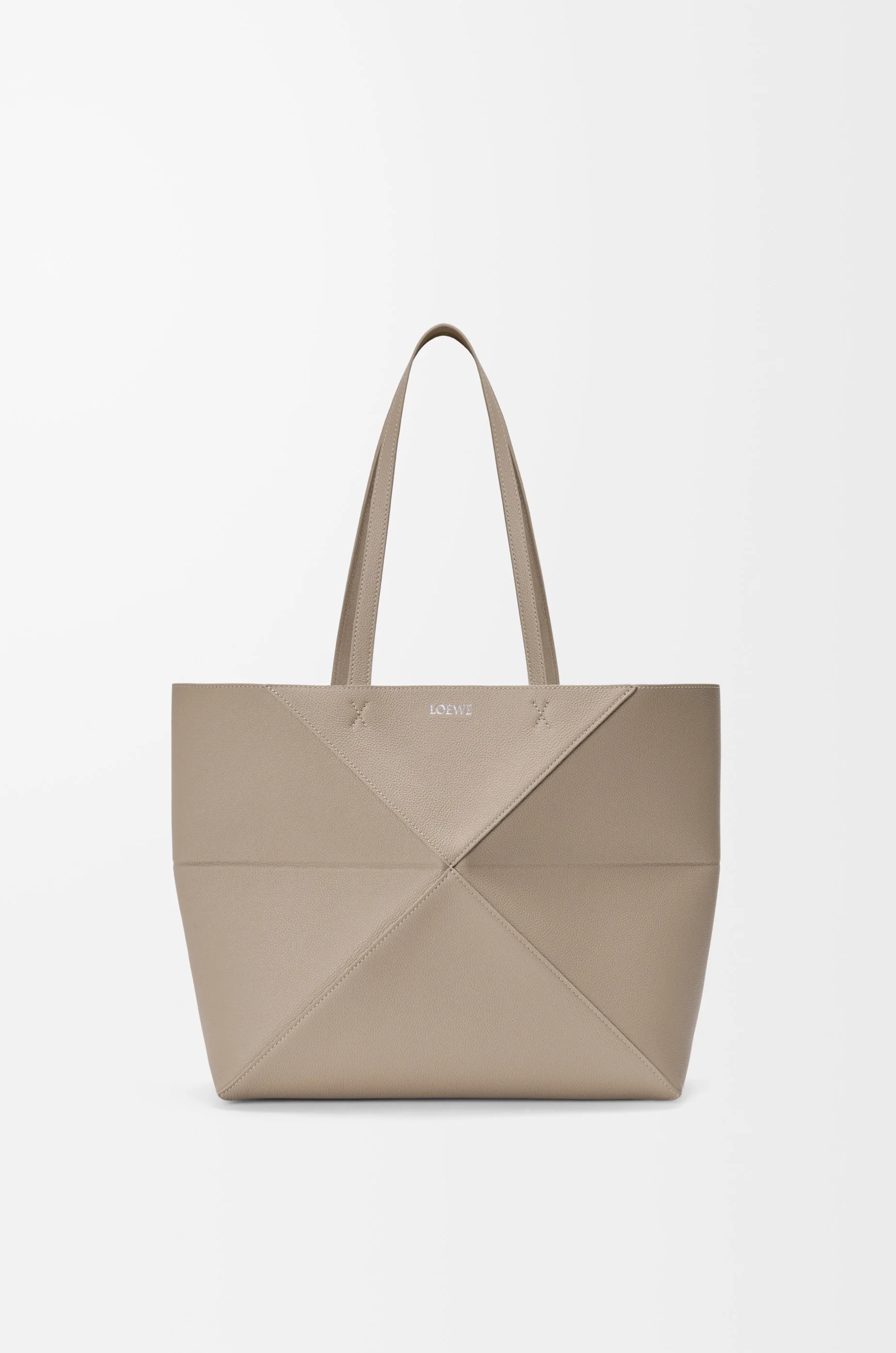 Medium horizontal Puzzle Fold tote in soft grained calfskin - 1