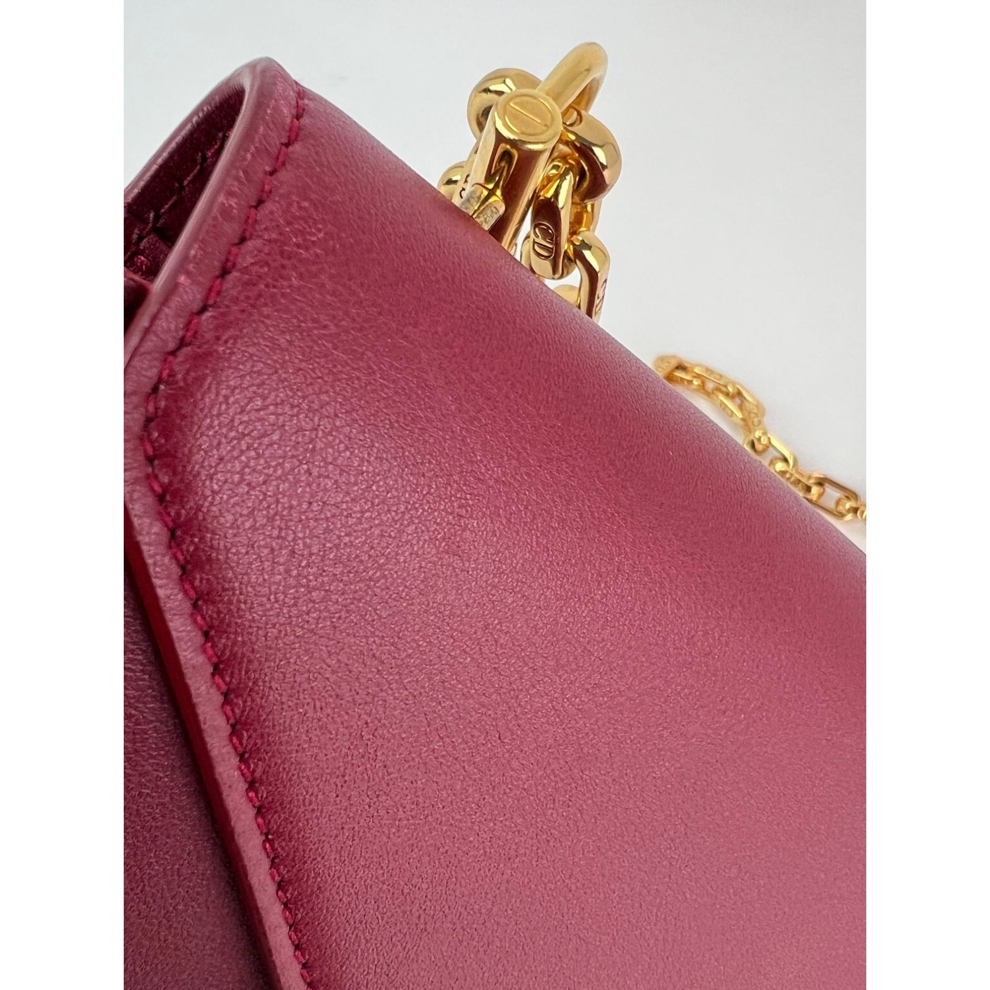Christian Dior C'est Dior Mini Flap Burgundy Leather Shoulder Bag - 9