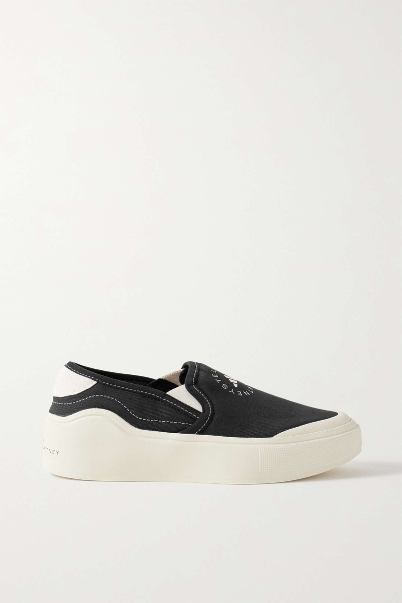 Court logo-print rubber-trimmed canvas sneakers - 1