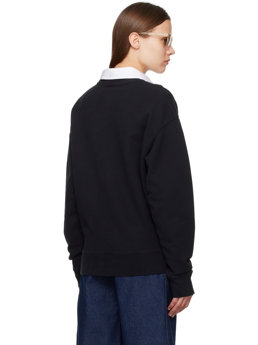 Black 'Café Kitsune' Sweatshirt - 3