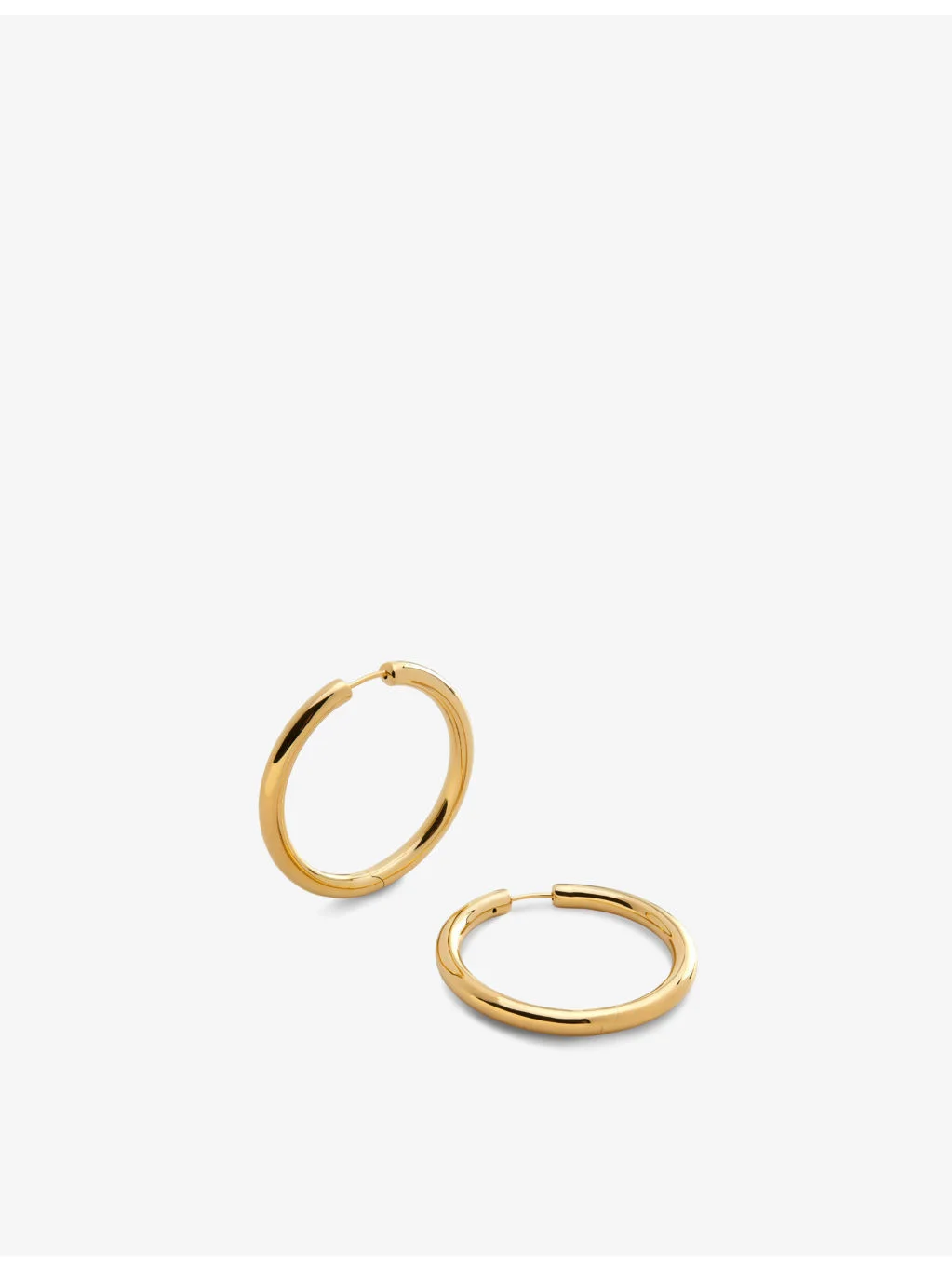 Essential Click large 18ct gold-plated vermeil sterling-silver hoop earrings - 1