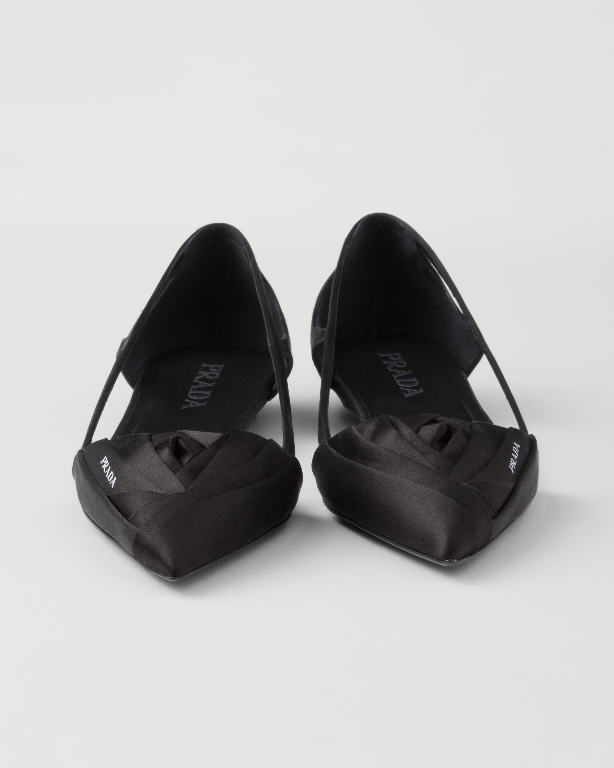 Prada Satin cut-out ballerinas | REVERSIBLE