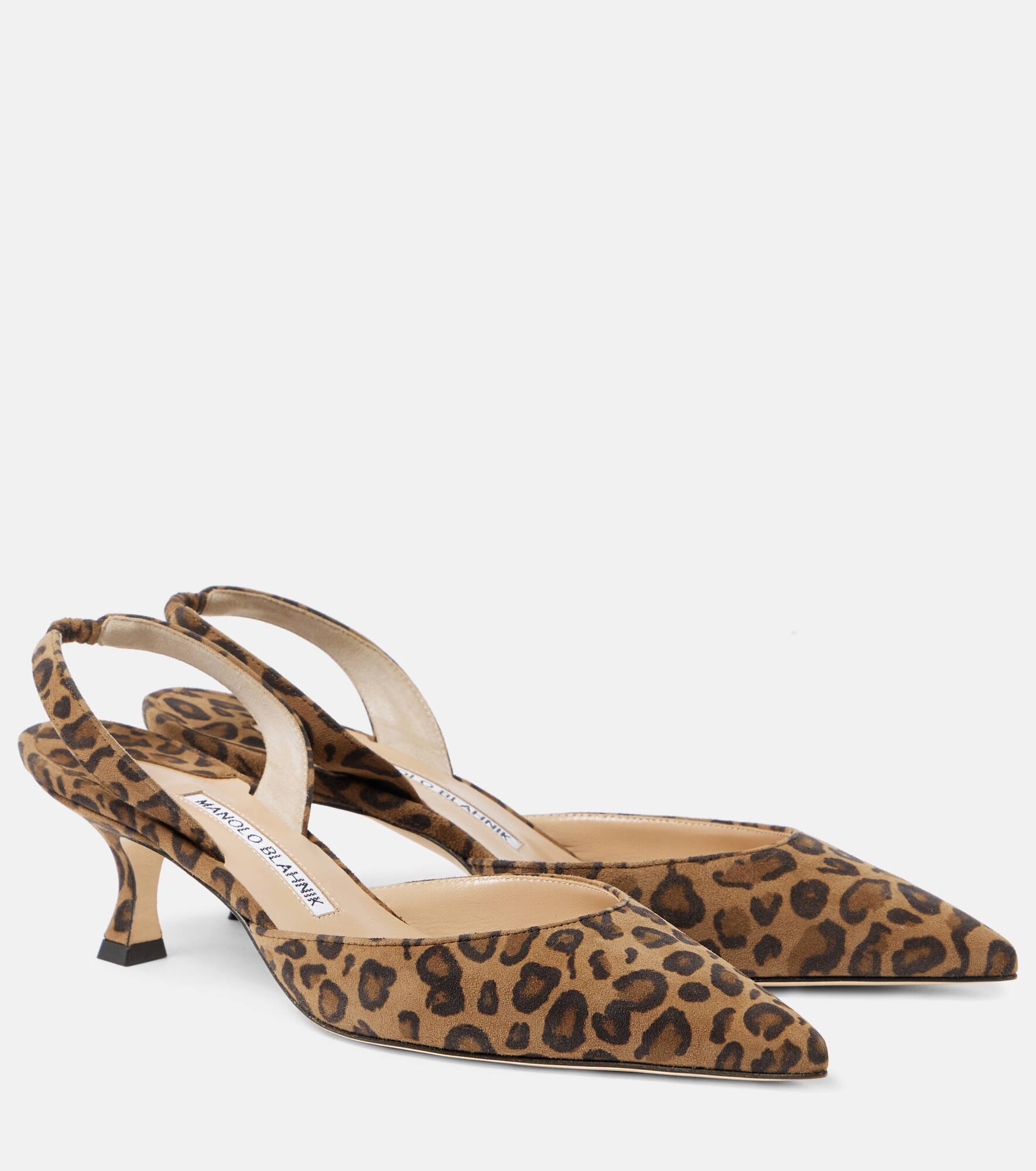 Carolyne 50 suede slingback pumps - 1