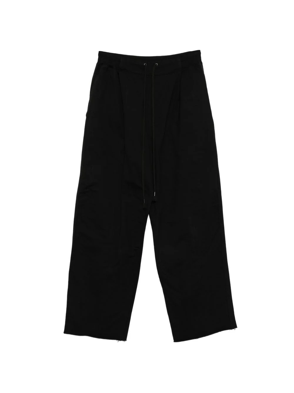 drawstring raw-cut trousers - 1