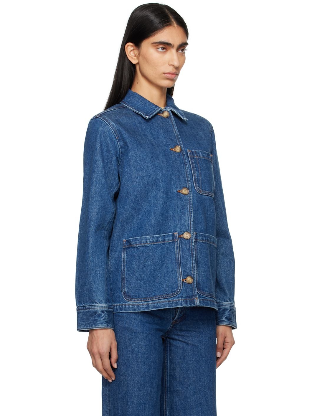 Blue Silvana Logo Denim Jacket - 2