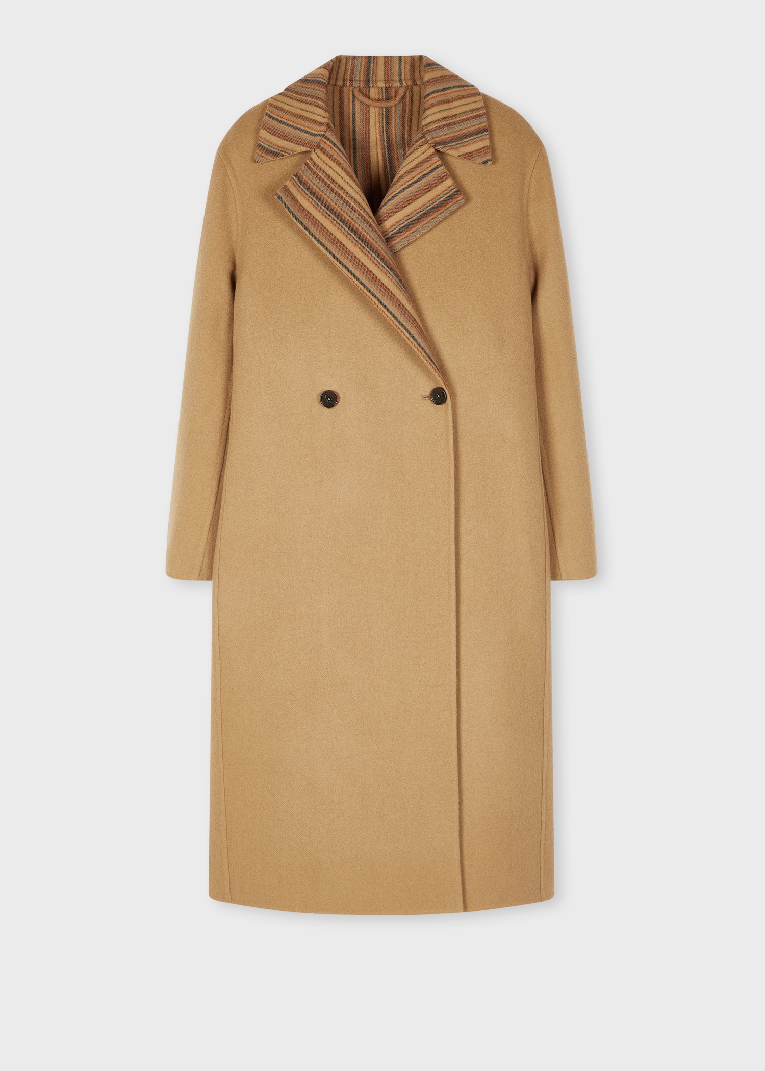 Women's Wool Reversible 'Signature Stripe' Cocoon Coat - 2