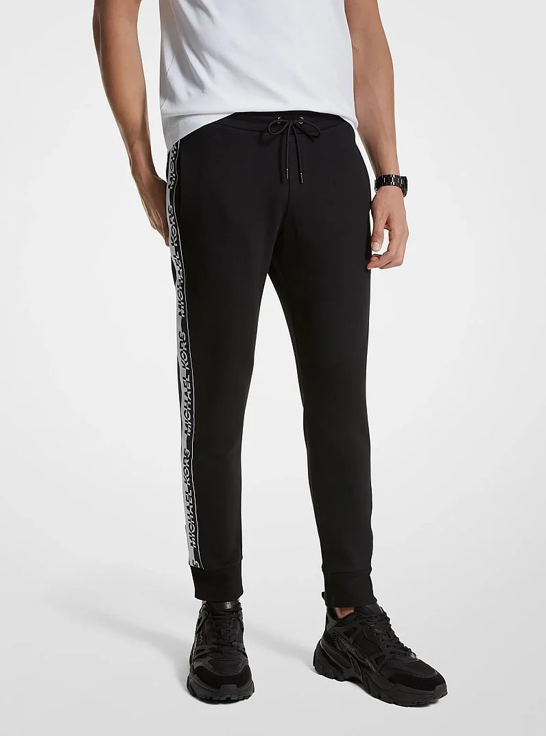 Logo Tape Cotton Blend Joggers - 1