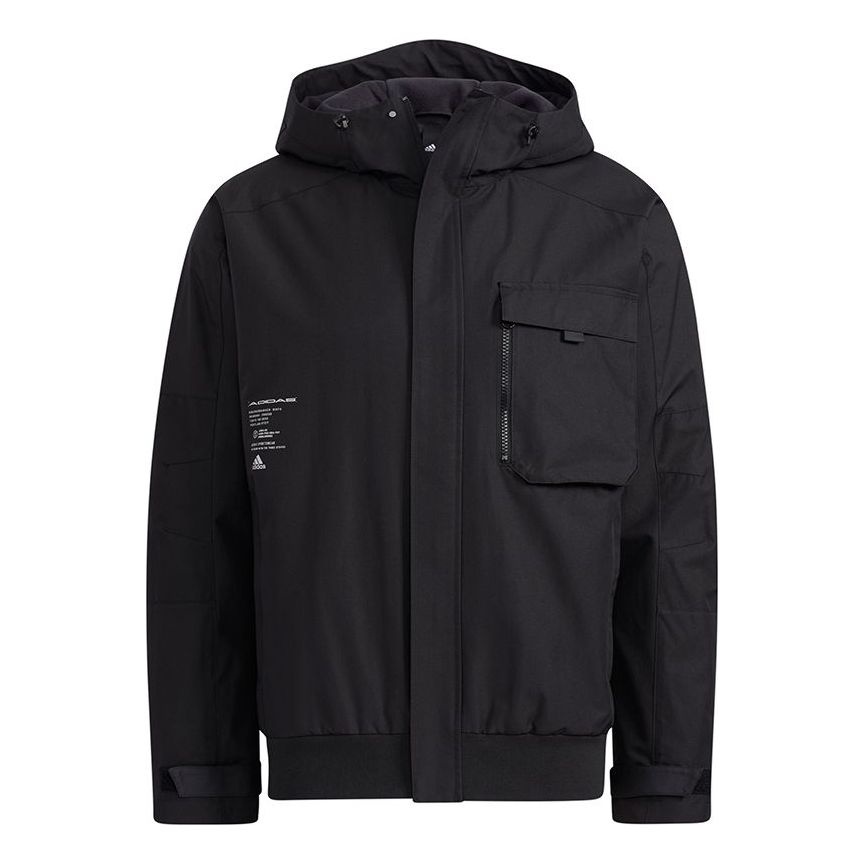 adidas M Utility Jkt Big Pocket Sports Hooded Jacket Black HD0355 - 1