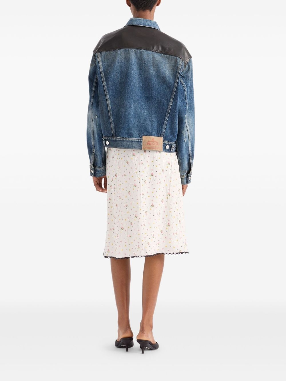 floral-print skirt - 3