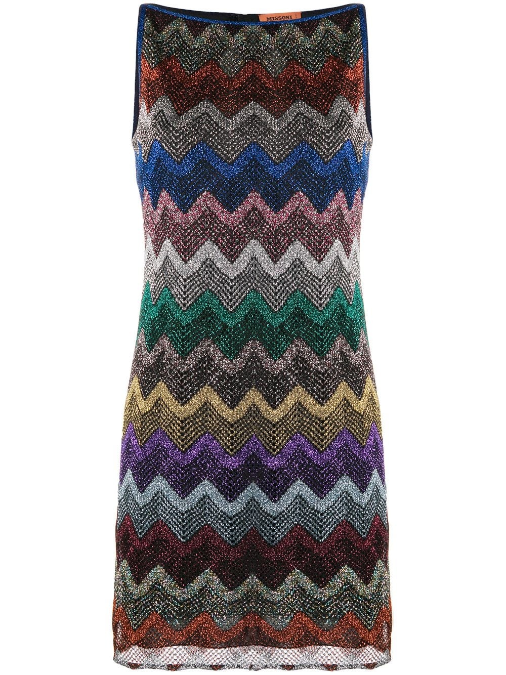 zig-zag knit mini dress - 1