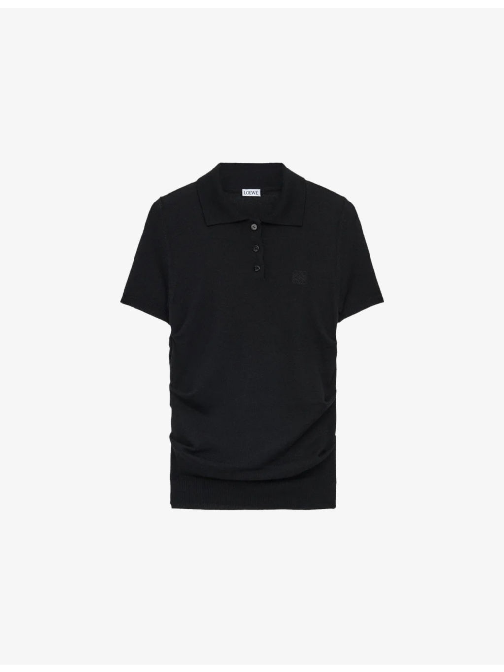 Anagram-Embroidered Slim-Fit Stretch Cashmere and Silk-Blend Polo Shirt - 1
