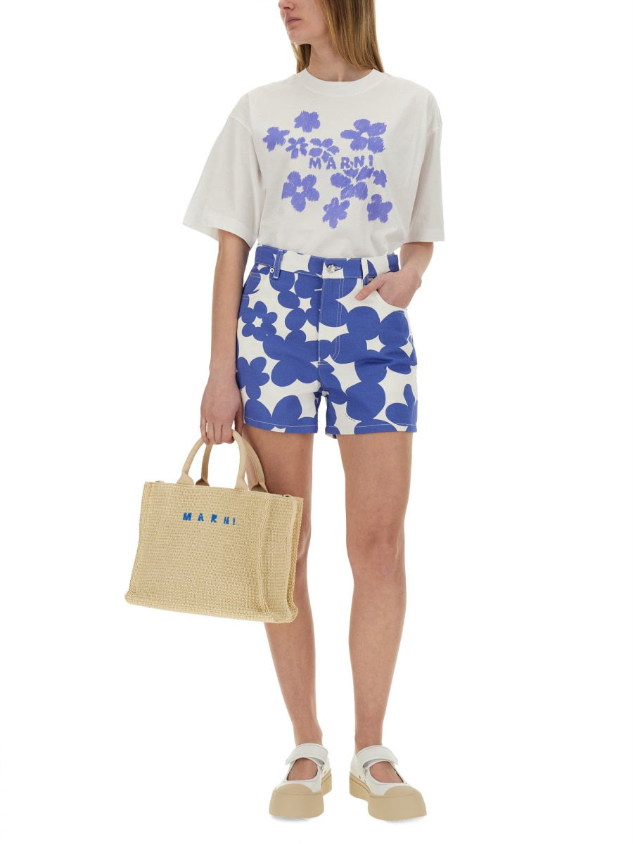 Marni Women "Boxy" T-Shirt With Print - 2