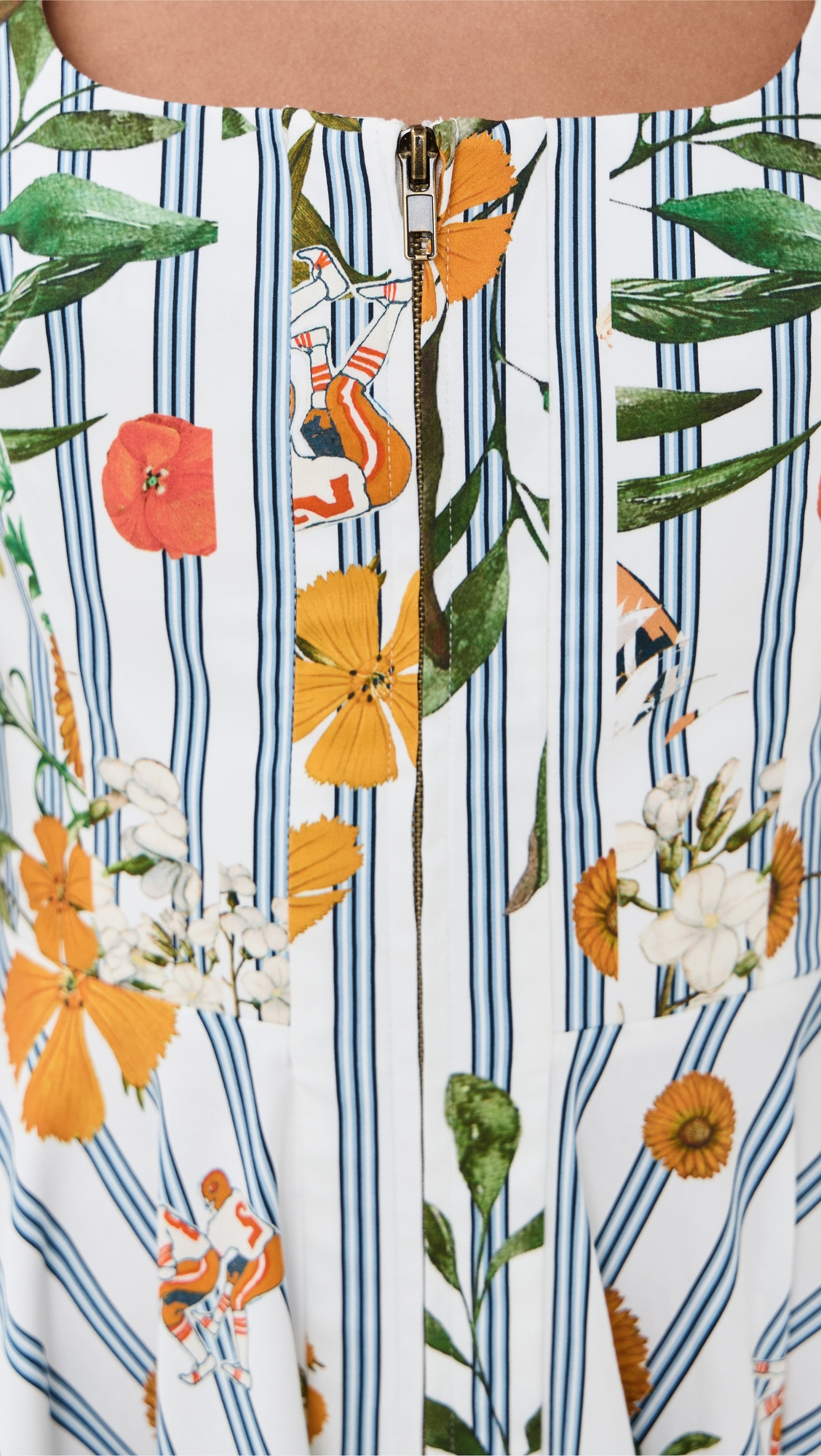 Shoulder Ties Printed Midi Dress - 5