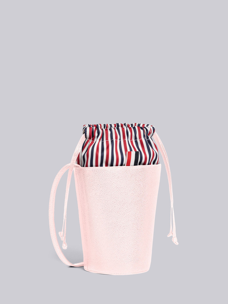 MINI BUCKET BAG W/ RWB LINING POUCH u0026 SHOULDER STRAP IN PEBBLE GRAIN LEATHER 3