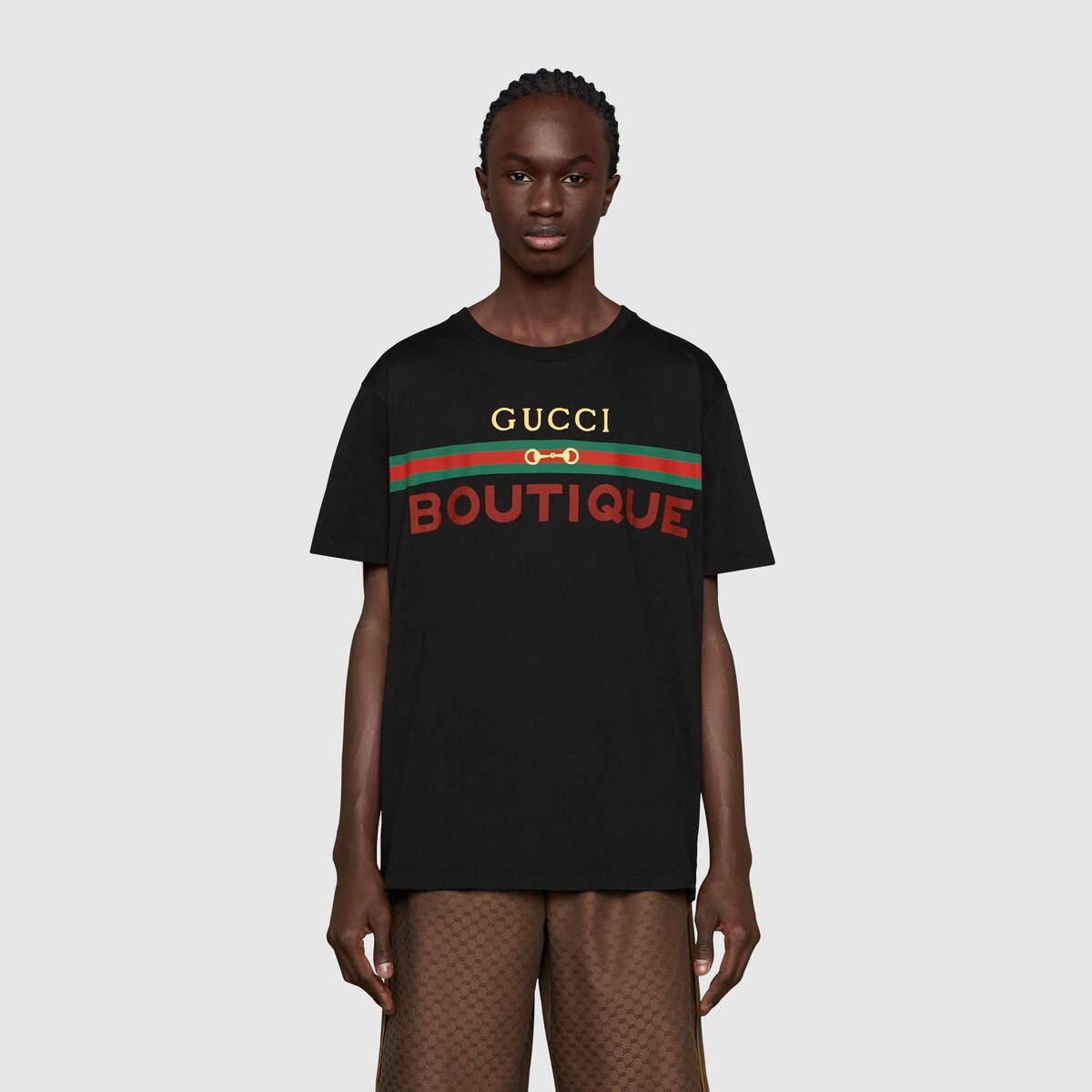 Men's Gucci Boutique print oversize T-shirt - 4